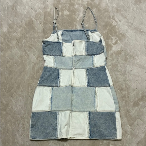 Vestique Denim Patchwork Mini Dress - Picture 3 of 3